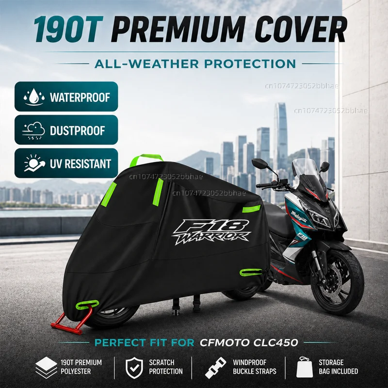 

For Malaguti F18 Warrior 1999-2004 Motorcycle Cover Waterproof Outdoor Scooter UV Protector M-4XL Rain Dust Sun Sunproof Scratch