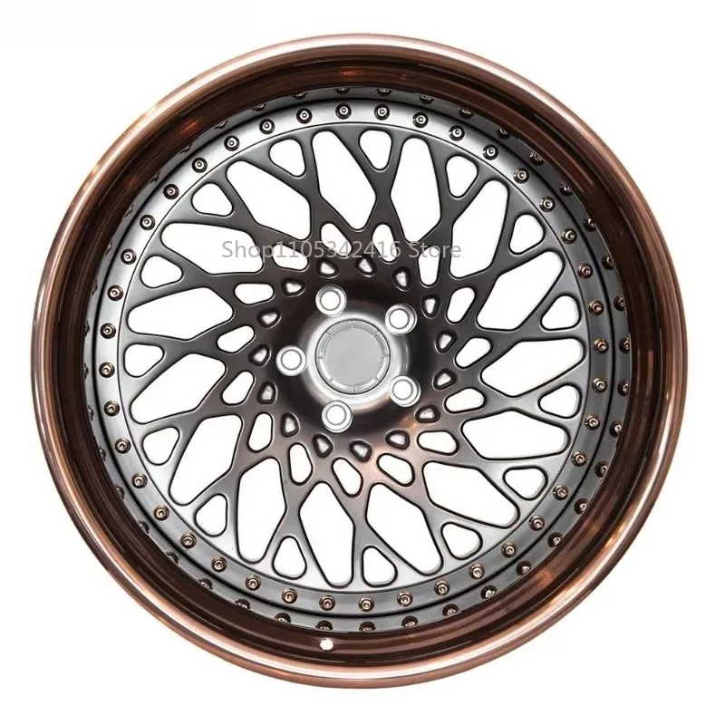 Luxury Big Lip 3-Piece Forged Alloy Deep Concave Wheels Rims 5x114.3 5x120 5x130 18 19 20 21 22 24 26 Inch for Car Modification