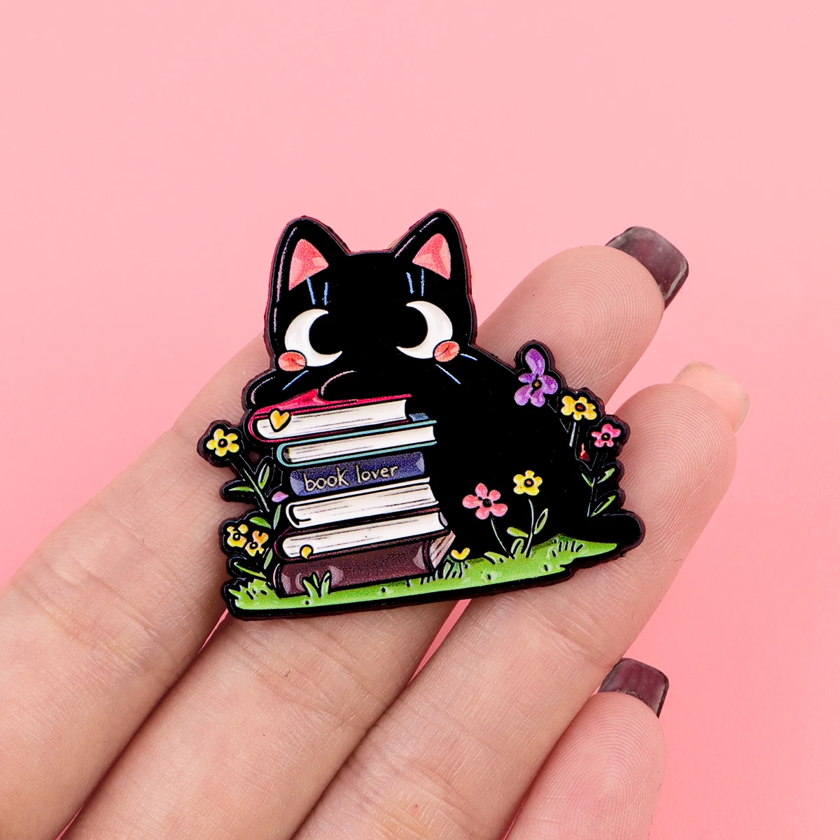 Pin esmaltado gato – Insignia metálica para solapa, mochila y sombrero - imagen 5