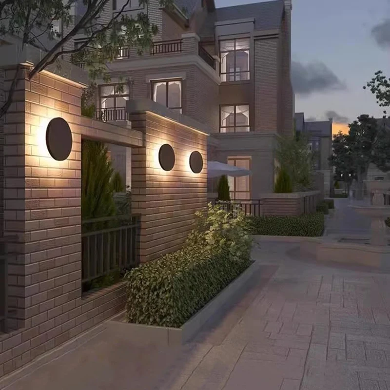 LED Waterproof Outdoor Wall Lights Round Home Decorative Wall Lamp for Garden,Balcony Porch French Front Door IP65-ABLA - view 4