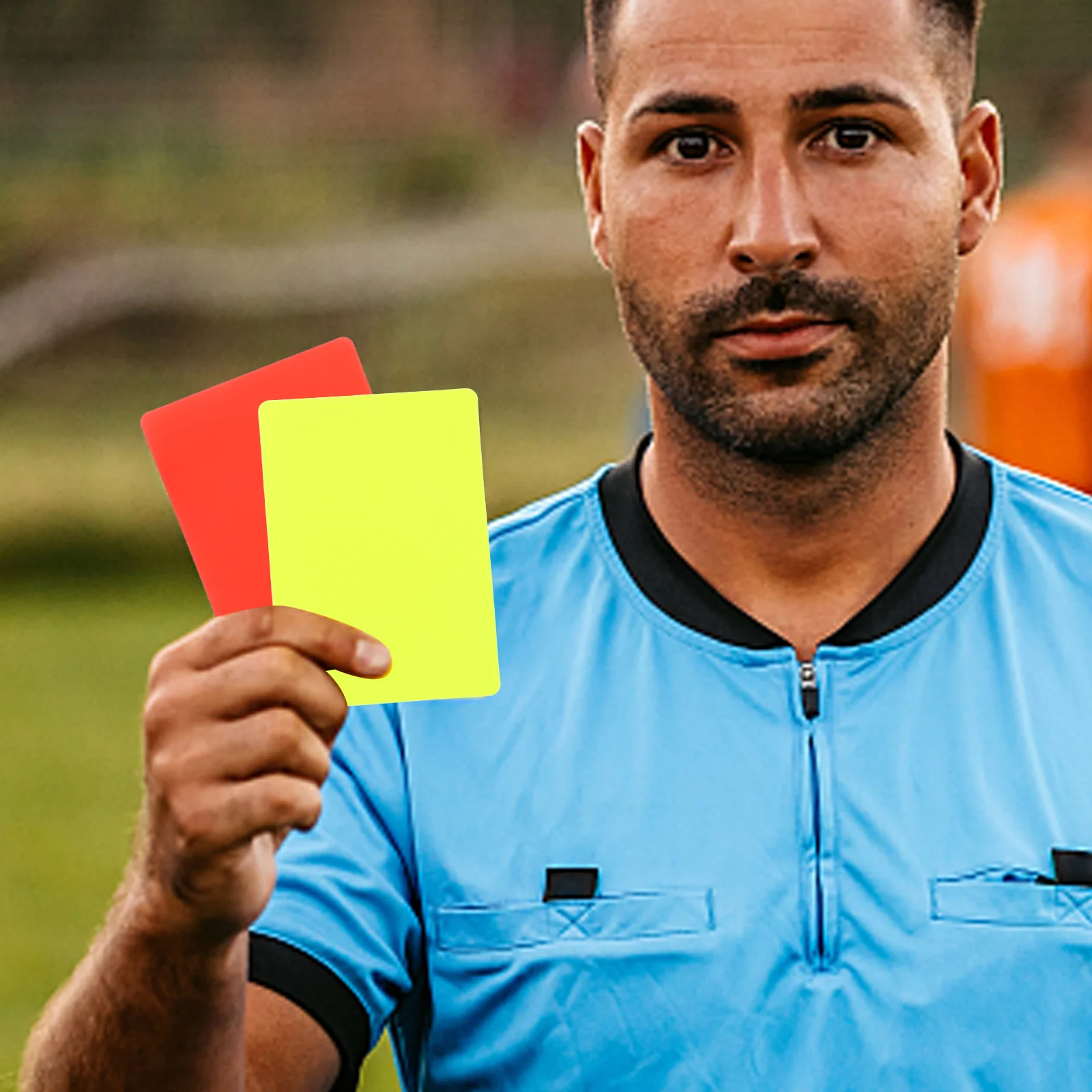 Jogo de futebol árbitro vermelho e amarelo cartão apito conjunto kit futebol cartões juiz portátil esportes padrão carteira plástico