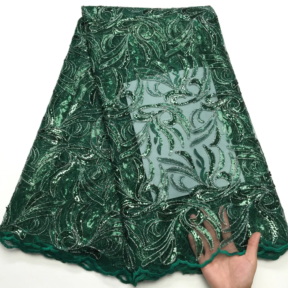 Latest African Lace Fabric 2024 5Yards Embroidered Nigerian Laces Fabrics Bridal High Quality French Tulle Lace Fabric S3892