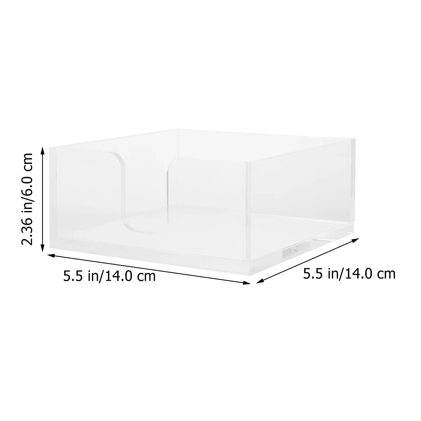 Clear Acrylic Napkin Holder Stand for Table Dining Room Kitchen Bar Restaurant Hotel Party Decorative Modern Tissue Box