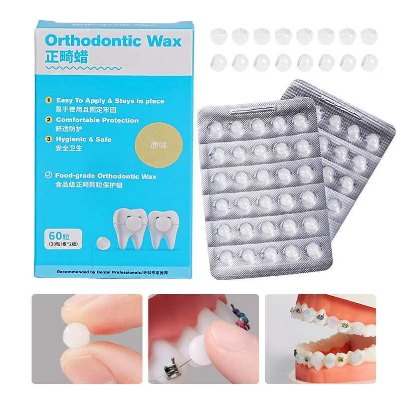 1 Box Dental Orthodontic Protective Wax Anti-grinding Individually Packaged Braces Wax Food-grade Dental Oral Protection Wax