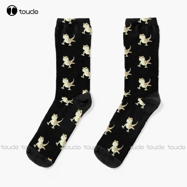 Cute Bearded Dragon Socks Men\'S Socks Personalized Custom 360° Digital Print Gift Harajuku Unisex Adult Teen Youth Socks Retro