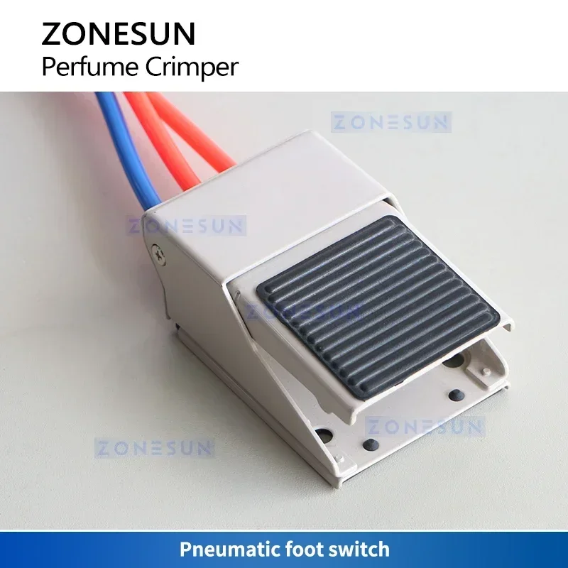 ZONESUN الهوائية غطاء زجاجة عطر آلة الضغط الزجاج التمهيد البخاخ ختم رائحة العطر معدات التعبئة والتغليف ZS-YG08Z