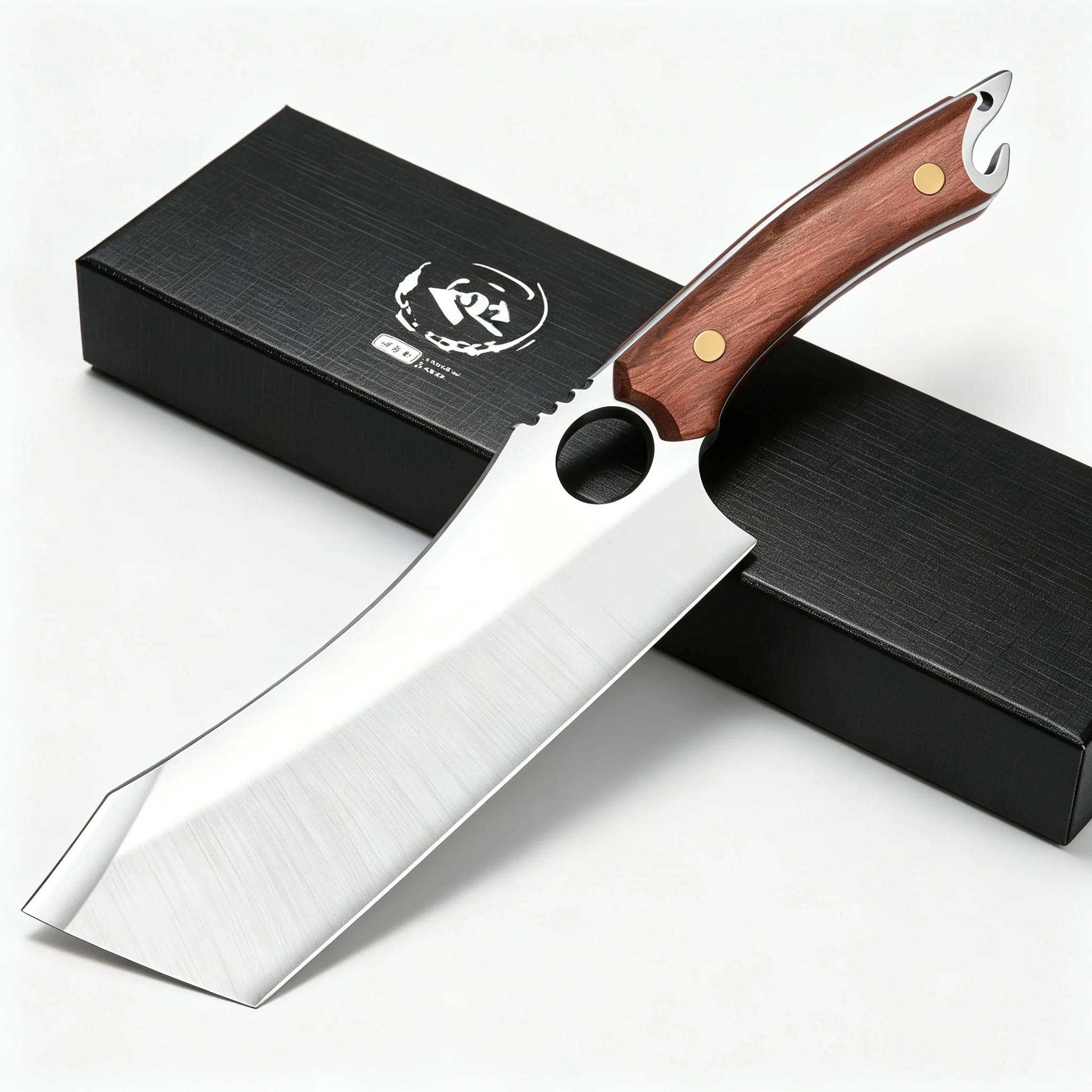 Hochwertiges Küchenbeil aus Kohlenstoffstahl, Holzgriff, scharfes Fleisch- und Gemüsemesser, praktisches Haushaltsmesser, ideales Geschenk für Familie und Freunde.