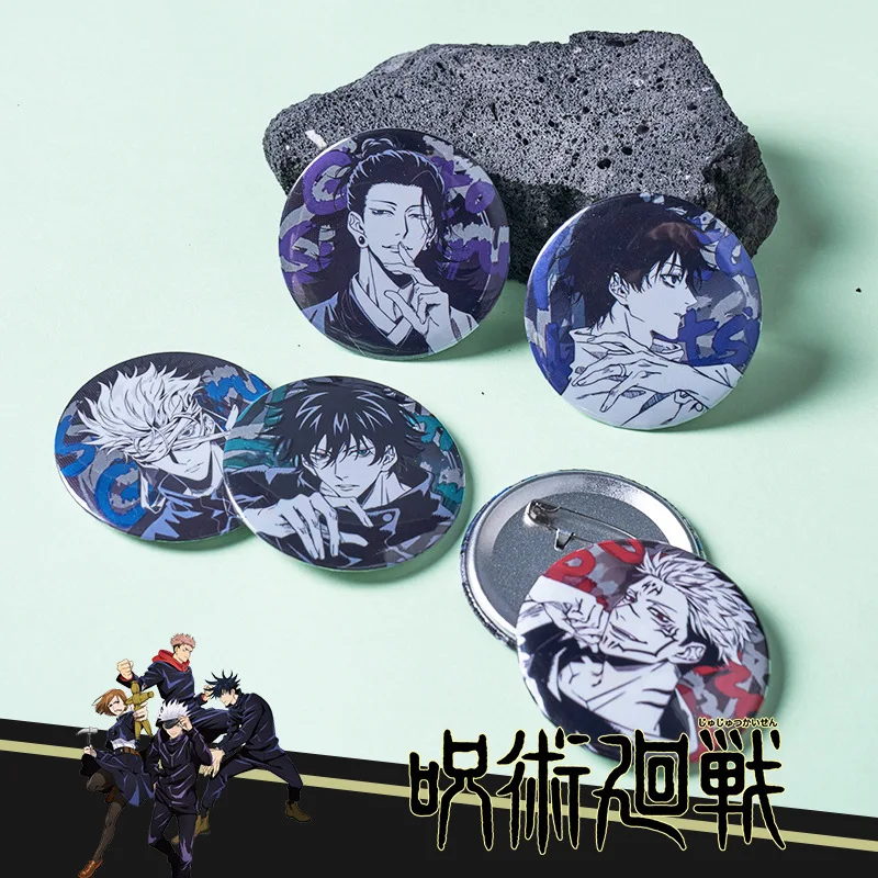 Spell back to battle with Satoru Gojo millet fellow anime animation peripheral bar blind box badge reflective tin brooch 5.8cm