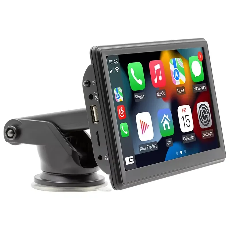 EE1 7 Inch IPS Touch Screen Car Radio with Wireless Carplay FM Transmitter Smart DVD Player Phone Connection Support with