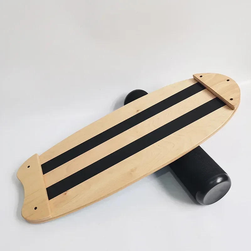 Fish-shaped coconut palm maple balance board