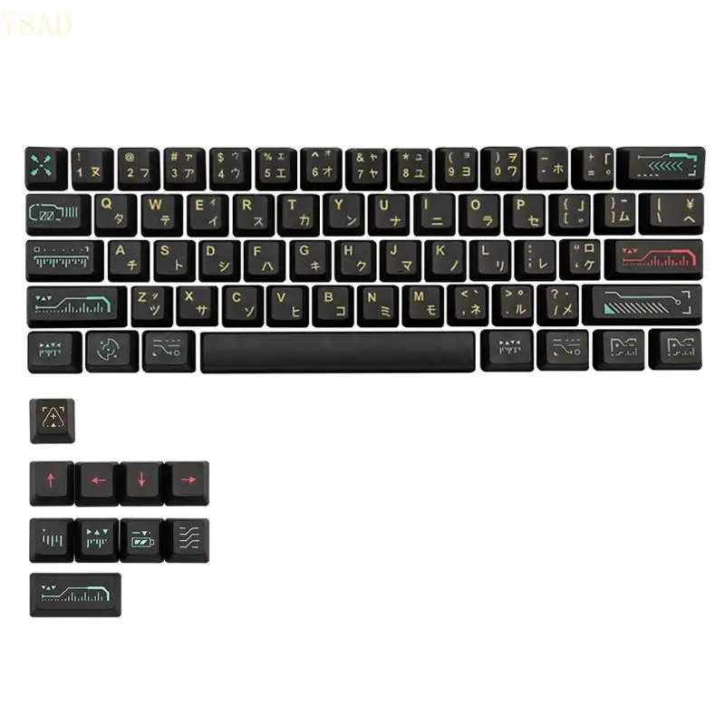 

Y8AD Keycaps Suitable for RK61 Gans Alt61 Anne GH60 iquix Mechanical Keyboards 71 for Key Set OEM PBT Key