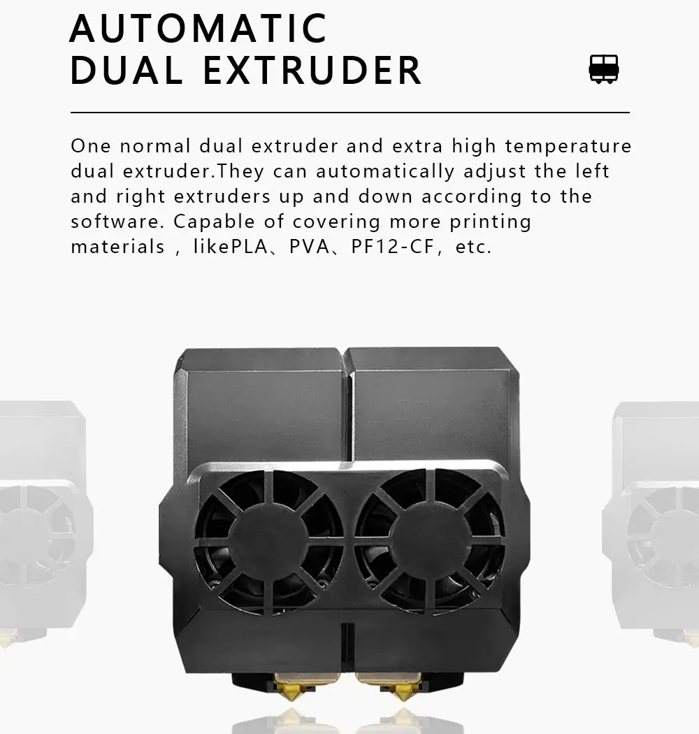 QIDI TECH-Impresora 3D i-fast de Gran Tamaño, Dispositivo Extrusor Doble con un Conjunto Extra de Alta Temperatura, Fibra de Carbono, Nailon, PC