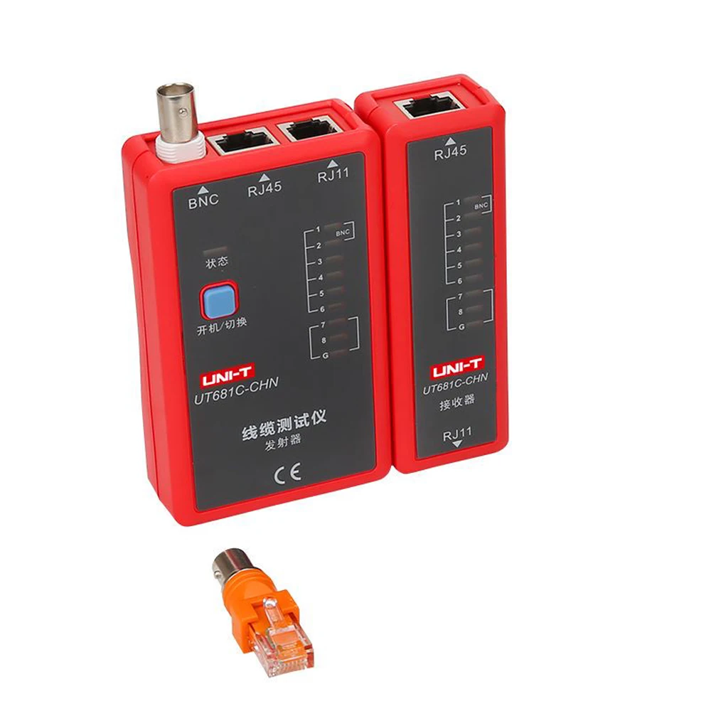 UNI-T UT681C Tester per cavi professionale rete RJ45 RJ11 BNC telefono Wire Tracker Ethernet LAN Detector Line Finder