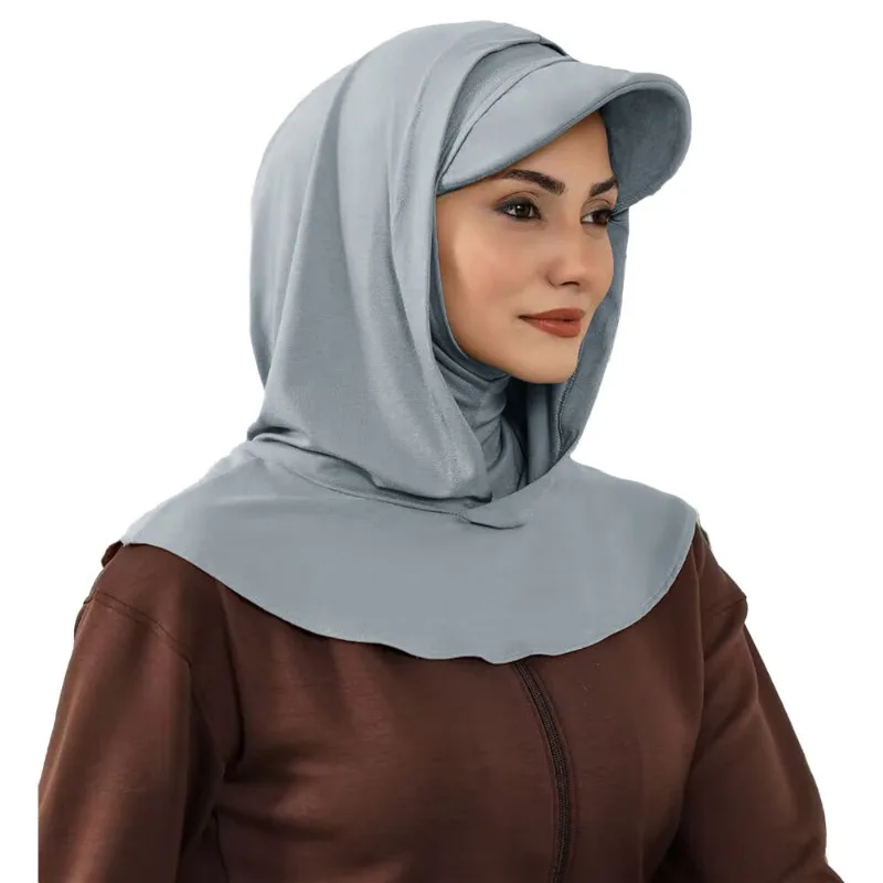 

The new all-around coverage scarf hat with a simple sun-shading design includes neck coverage.