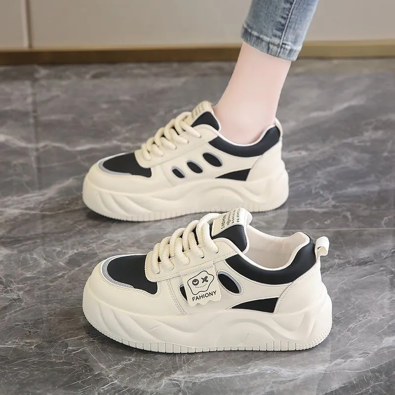 

Women's Thick Bottom Sneakers 2025 New Autumn Fashion Comfortable Soft Sole Heightening Shoes Suitable for Pregnant Women