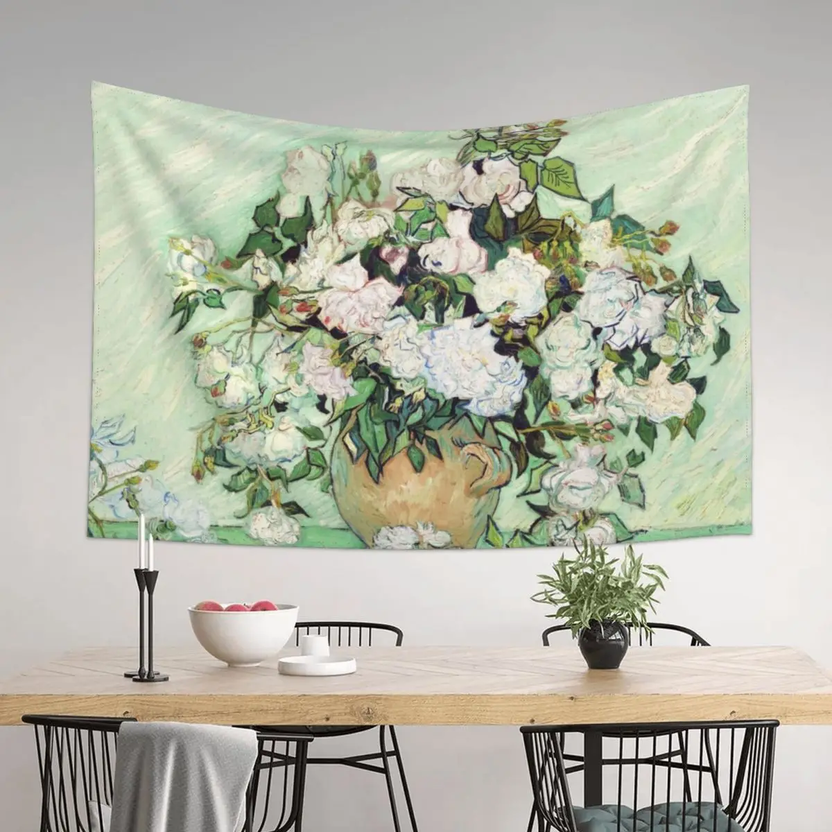 

Roses by Van Gogh Tapestry Aesthetics For Room Room Decorator Aesthetic Room Decor Wall Hanging Tapestry