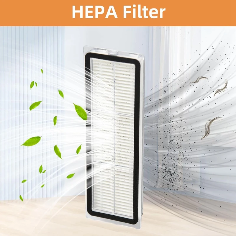 แผ่นม็อบด้านข้างหลักแผ่นกรอง HEPA สำหรับ L10S Dreame Ultra/L10/X10พิเศษ/Xiaomi + หุ่นยนต์ดูดฝุ่นสำหรับเปลี่ยน