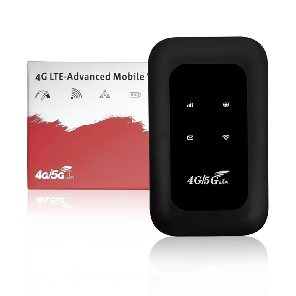 Portable 4G LTE WiFi Modem with SIM Card Slot Wireless 4G Router 4G LTE Modem Router for RV Travel Vacation Camping Remote Area