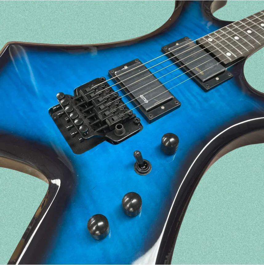 Electric Guitar Beginner - 6-string blue-black gradient electric guitar with