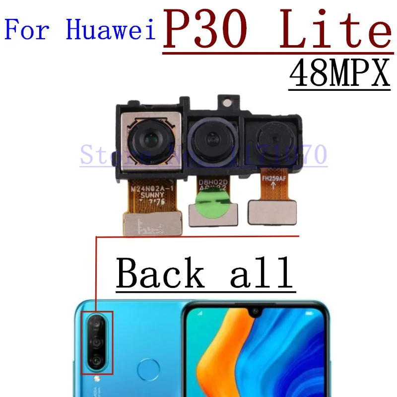 Original For Huawei P30 Pro Lite Front Rear View Back Camera Frontal Main Facing Small Camera Module Flex Replacement Parts