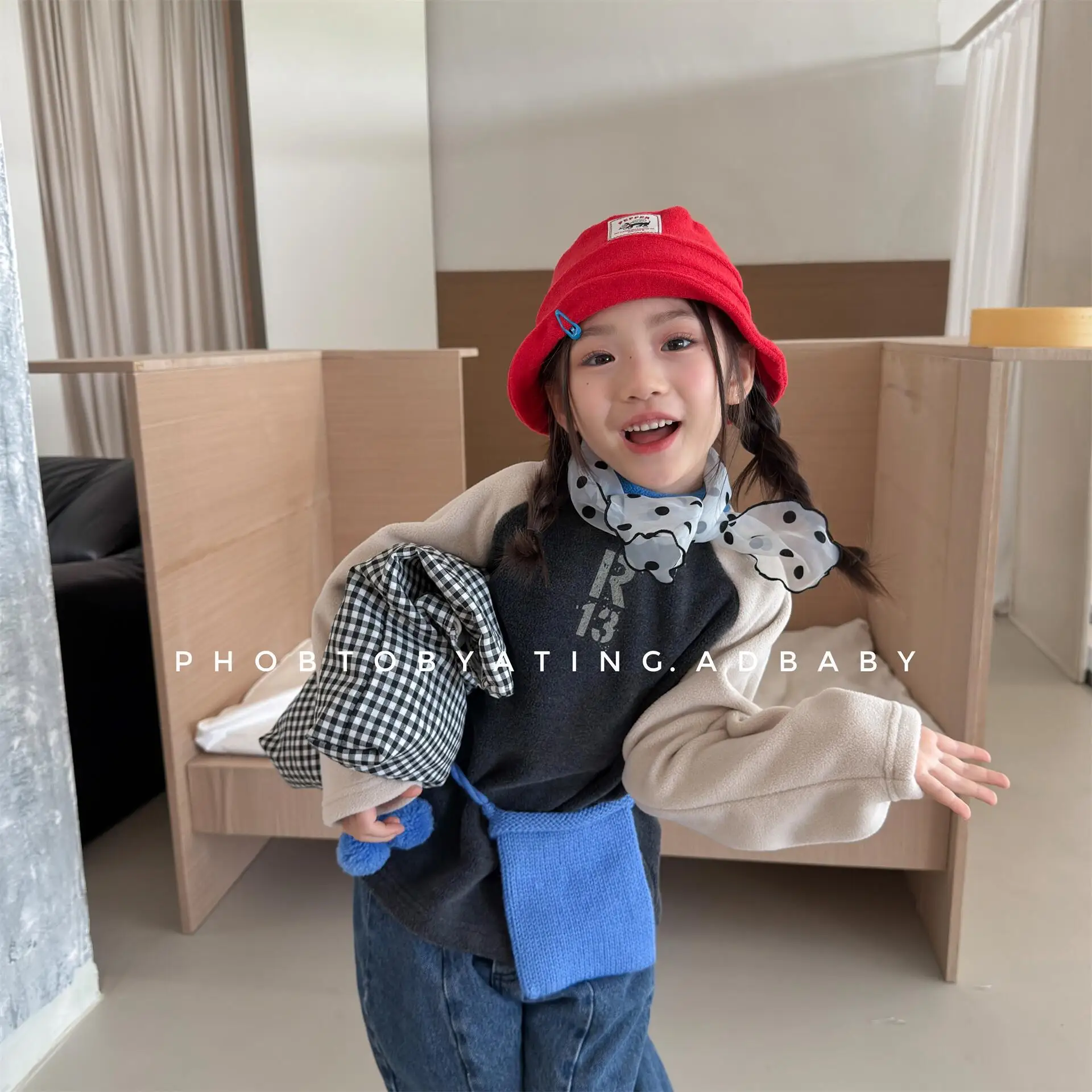 2026 Winter New Children Long Sleeve Fleece Sweatshirt Boys Girls Plus Velvet Thick Pullover Kids Warm Tops Toddler Clothes
