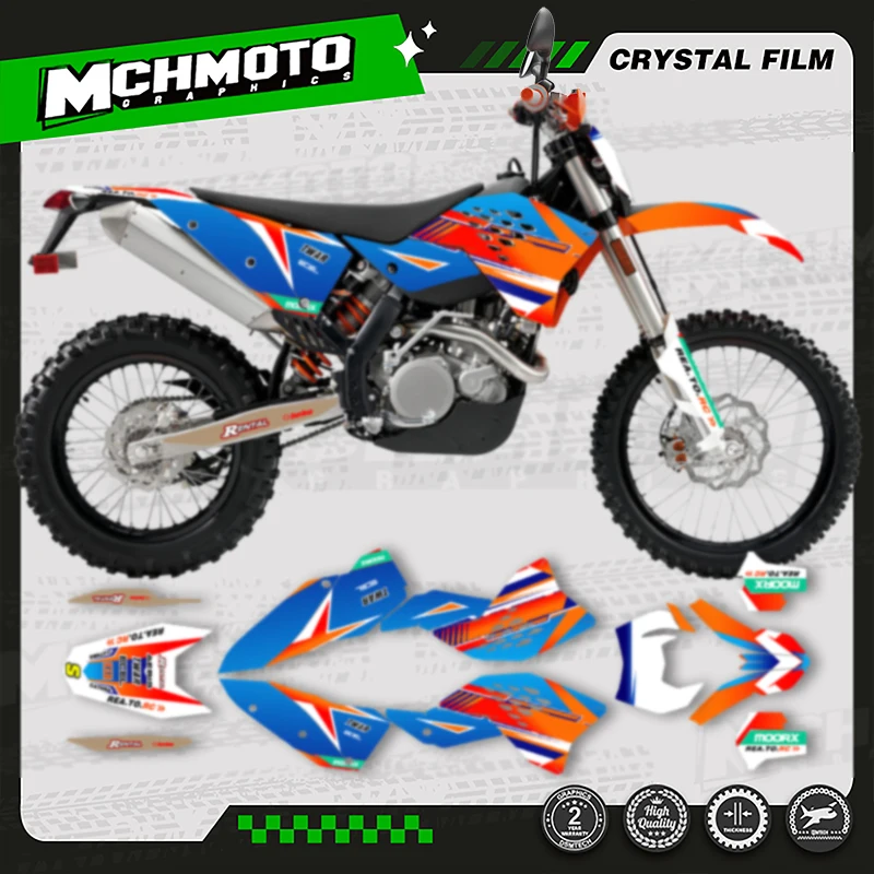 

MCHMFG Full Set Motorcycle Graphics Background Decal Sticker for KTM SX SXF 2007 2008 2009 2010 EXC XCW 2008 2009 2010 2011