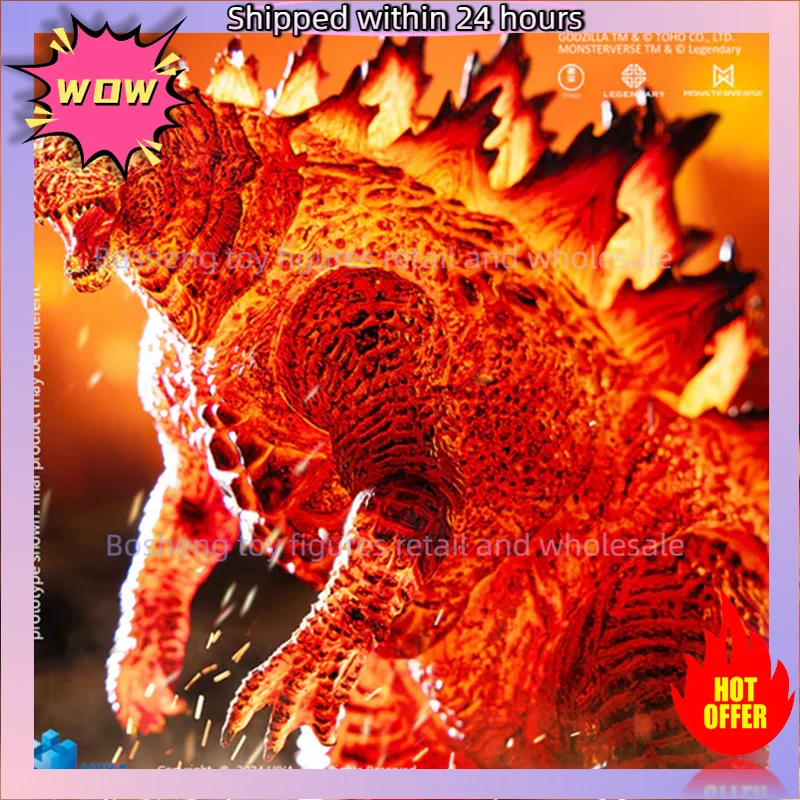 Original HIYA 7 Inch Godzilla King of the Monsters Burning Godzilla Battle Ver In Stock Anime Action Collection Figure Model Toy