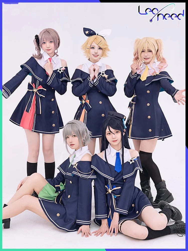 Game PJSK Leo/need Cosplay Costumes Hoshino Ichika Tenma Saki Mochizuki Honami Hinomori Shiho Rin Cosplay Dress Custom Made