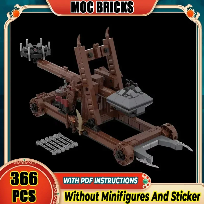 

Волшебные кольца Moc, строительные блоки, сцена кино, средневековая катапульта, модель замка, кирпичи, сделай сам, сборка, вид на улицу, игрушки, подарки