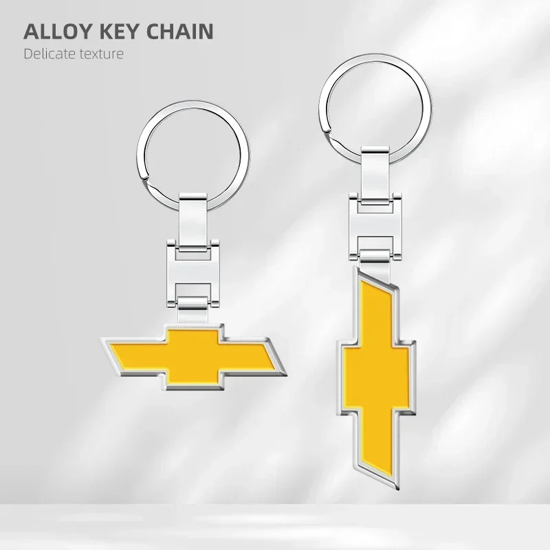 

Car Zinc Alloy Keychain Anti-Lost Lock Keyring Key Holder For Chevrolet Corvette Silverado Equinox Camaro Tahoe Suburban Cruze