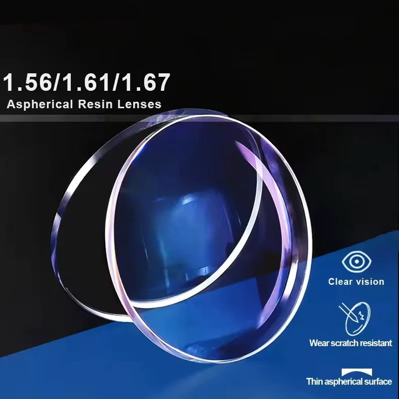 

1,56 1,61 1,67 1,74 оптические линзы по рецепту CR39 с защитой от синего света, компьютерные линзы для очков для чтения при близорукости