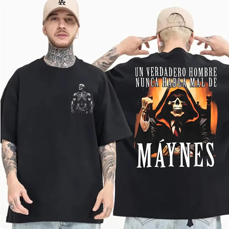 Funny Skeleton Calacas Chidas Gym Print T-shirts For Men Summer Short Sleeve Loose Cotton T-shirt Male Gym Oversized T-shirt Top