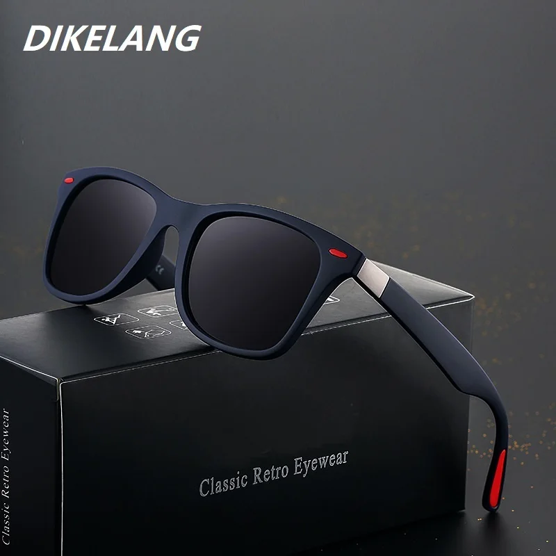 Luxury Men\'s Women Square Polarized Sunglasses For Men Brand Designer Vintage Driving Fishing Sun Glasses Male UV400 Man Eyewear