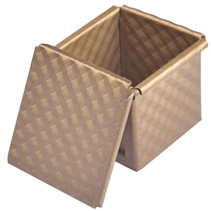 A7THK-4X Square Loaf Pan With Lid Toast Mold Bread Pan Pullman Loaf Pan With Cover Non-Stick Mini Water-Cube Toast Box