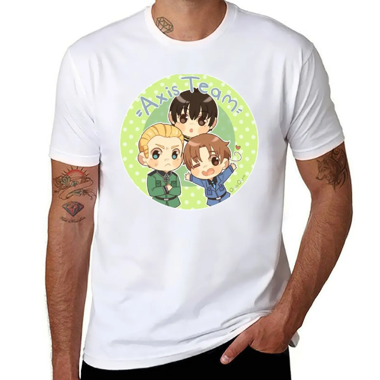 

Team Axis Hetalia T-Shirt anime t shirts for man cotton tshirt 100% T-Shirt