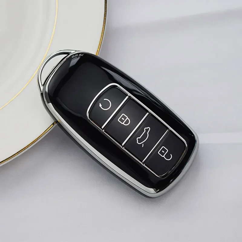 

Чехол для ключей Chery Tiggo 8 PLUS 8 Pro 7 Pro Arrizo 5 PLUS, чехол для ключей с 4 кнопками, держатель для пульта дистанционного управления, сумка, брелок, аксессуары для интерьера
