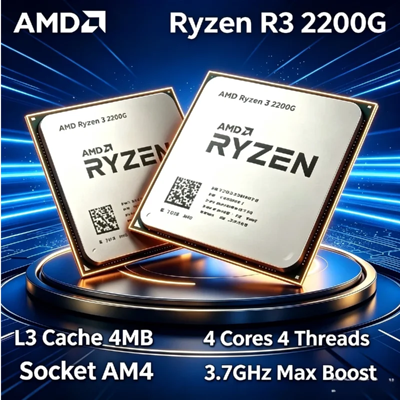 Hot Sale Desktop CPU AMD Ryzen 3 2200G Original Brand New 3.5GHz Quad‑Core Quad‑Thread Zen Architecture Socket AM4 YD2200C5M4MFB