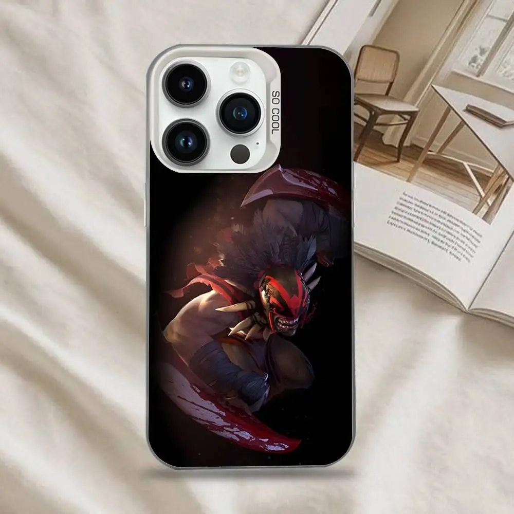 حافظة هاتف D-Dota 2 الرائعة لهاتف iPhone 16,15,14,13,12,11,Mini,Pro,SE,MAX غطاء أبيض غير لامع مقاوم للصدمات