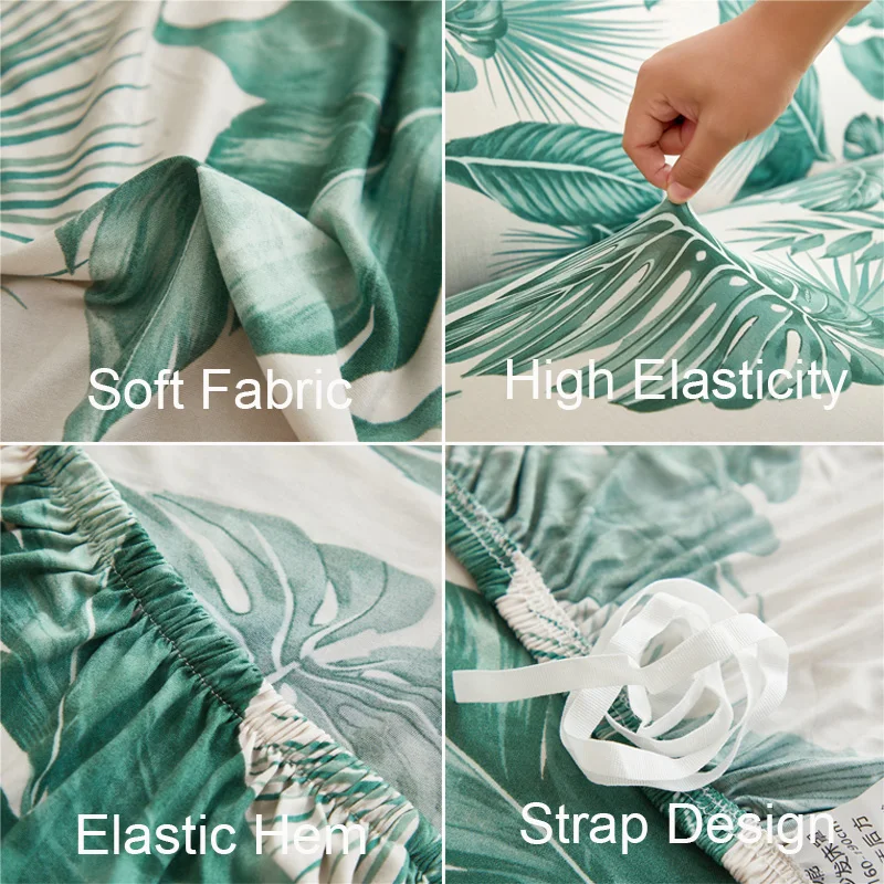 Ins Style Floral Futon Cover Stretch Armless Sofa Slipcover Multi-functional Dustproof Furniture Protector for Folding Sofa Bed