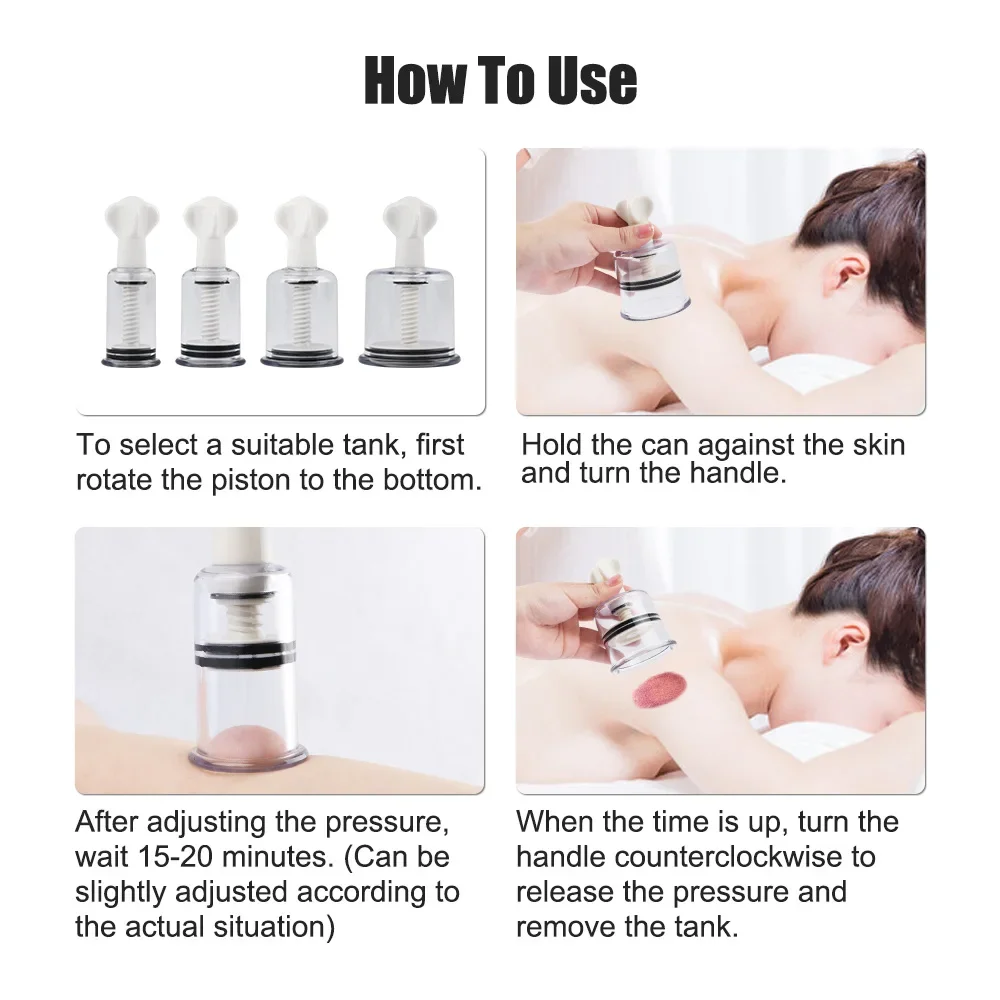 1pcs Cupping Professional Medical Chinese Vacuum Body Cupping Massager Therapy Cans Vacuum Cupping Slimming Relax Banks Tank