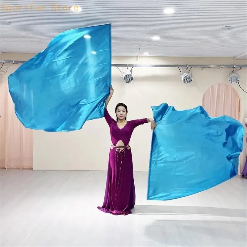 

X7JD 2Pcs Praise Dance Worship Flags with Scalable Rod Semicircle Worship Wing Flags Church Worship Flags for Dancers