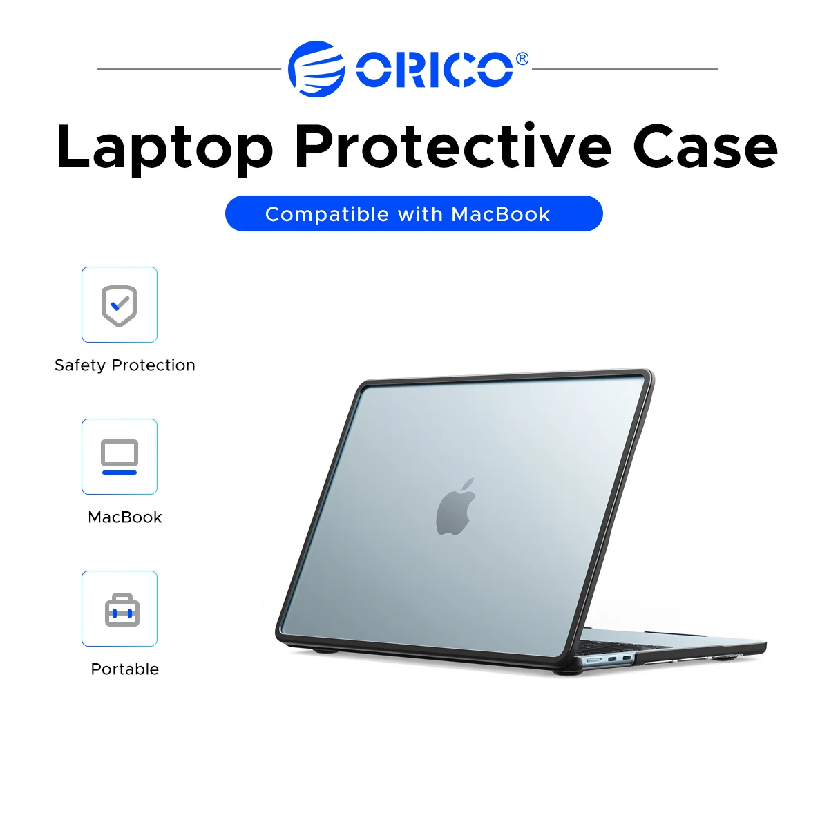 ORICO Matte Transparent Hard Laptop Case for 13-inch MacBook Air & 14-inch MacBook Pro, Anti-drop Notebook Protective Cover