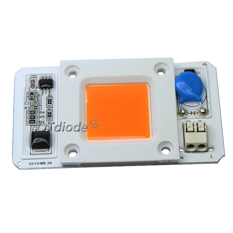1-10Pcs High Quality LED COB 50W AC 220V 110V No Need Driver Smart IC DIY LED Floodlight Spotlight White Warm White Red Blue UV image 4