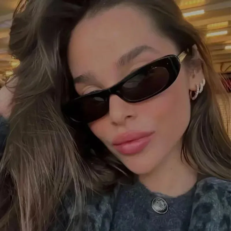 New Retro Oval Frame Sunglasses Personalized Small Frame Trend Versatile Street Shooting Sun Glasses Female