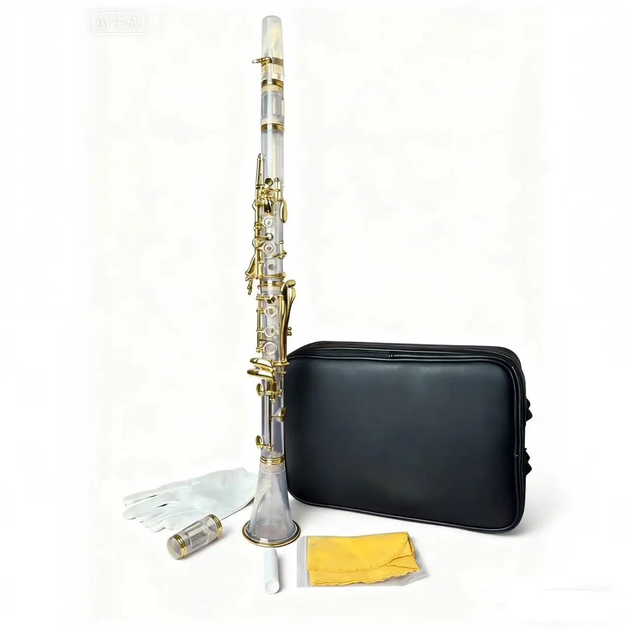 Transparent Acrylic Gold-plated Copper-Nickel Key BB-tone 17-key Clarinet