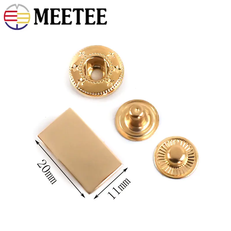 10/20Sets Metal Snap Buttons Press Studs Fastener Buckle for Clothes Down Coat Garment Bag DIY Craft Sewing Supplies Accessories