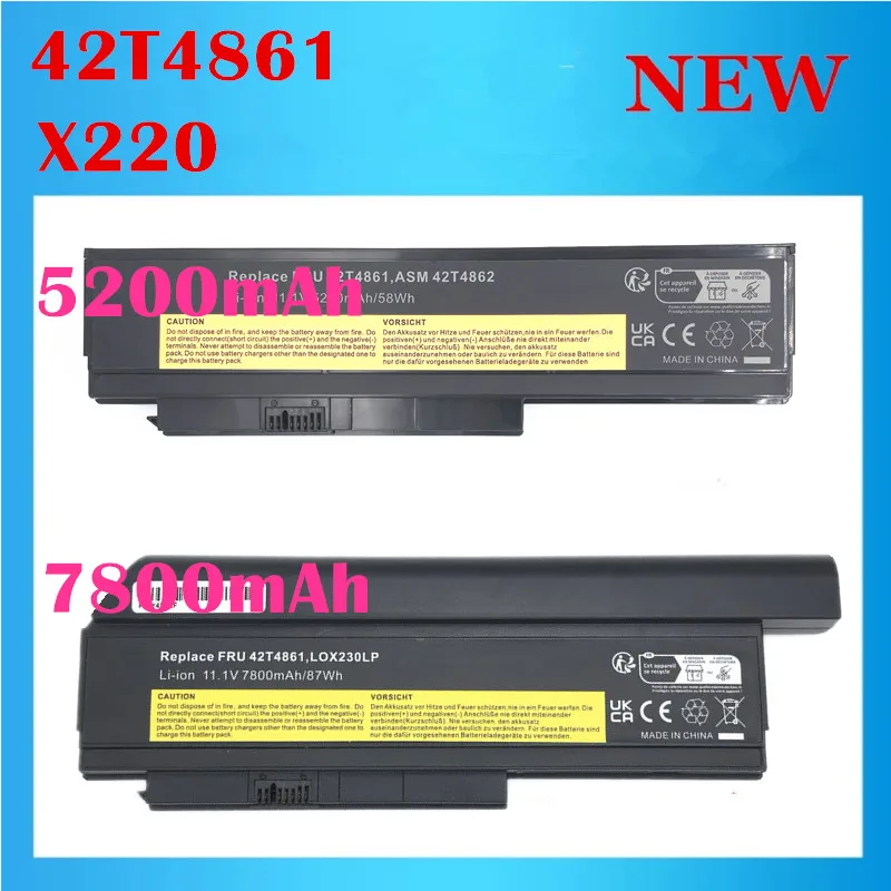 

Laptop Battery For Lenovo ThinkPad X220 X220i X220S X230 X230i 0A36306 0A36307 0A36305 45N1022 45N1025 45N1027 45N1029