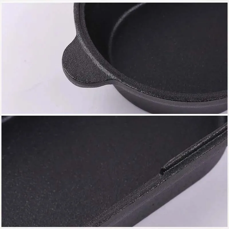 Picture 4: 23*16*6cm Cast Iron Pan, Non-stick Soup Pot, Multifunction Stew Pot, Bread Mould