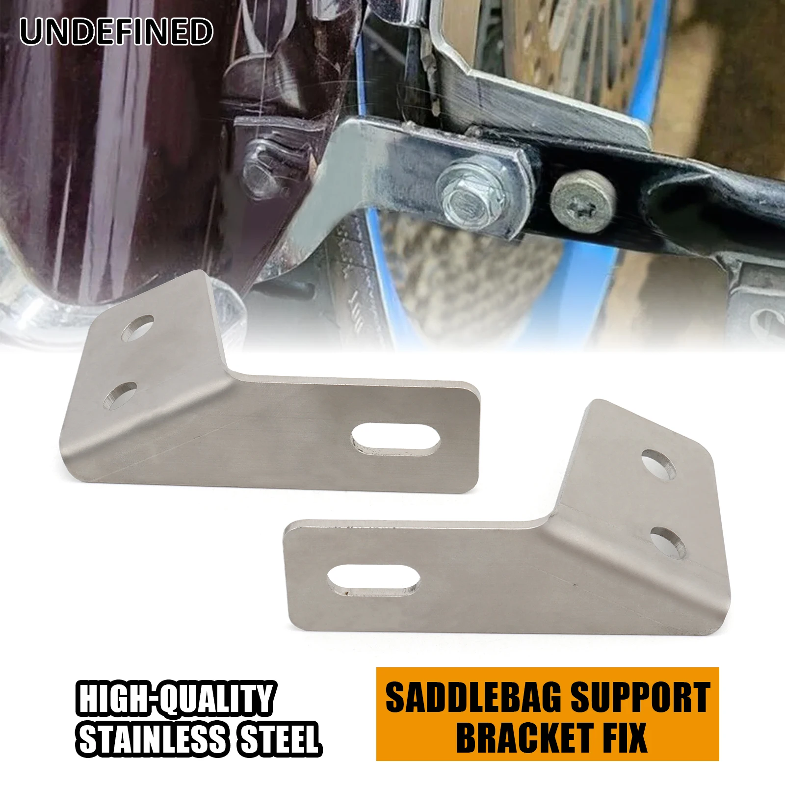 Motorcycle Stainless Steel Fender Saddlebag Rail Support Bracket Fix For Harley Touring Road King Electra Street Glide 1985-2008