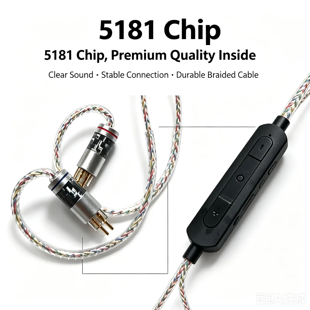 QCC5181 LDAC Wireless Module Bluetooth-Compatible 5.4 Earphone Detachable Cable aptX Voice cVc10.0 HD Mic MMCX 2Pin All 8 Share